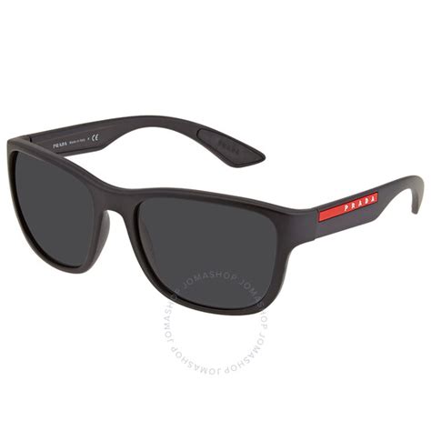 Prada Linea Rossa Prada Grey Rectangular Sunglasses PR 